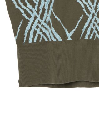 JOSEPH チェックニット　ベスト Palm Leaf/Chambray
