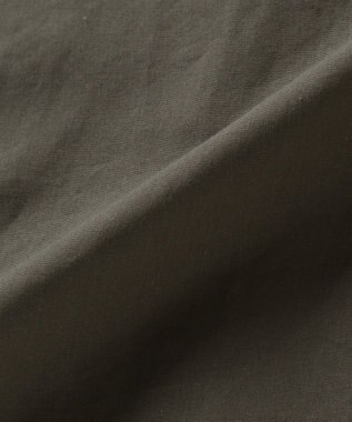 WHITE MAILS COTTON PAPER  POPLIN BAND COLLAR DOLMAN SLEEVE SHIRT　コットンポプリン 半袖シャツ カーキ