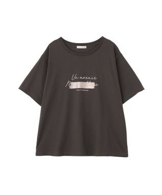 Green Parks 【適ON】箔プリントロゴＴシャツ Charcoal Gray