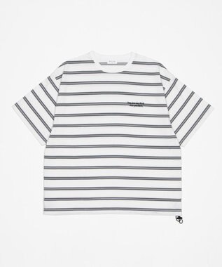 WEGO 【機能T】接触冷感マルチボーダーT（SS） ホワイト