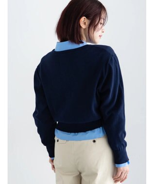 Te chichi コンパクトクルーネックニット【AOYAMA FASHION ASSOCIATION × Te chichi】 ネイビー