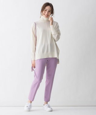 自由区 【洗える・Sサイズ有】ピュアカシミヤ タートルネックニット (検索番号:JL26) ホワイト系