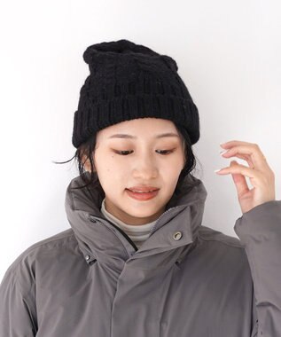 石田製帽 ベビーアルパカ　アラン編みワッチ