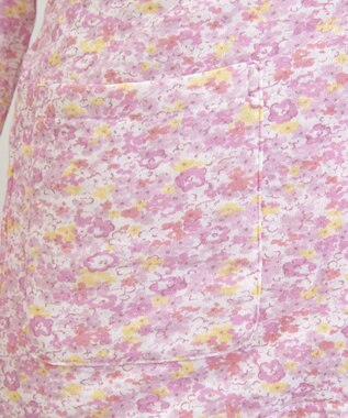 Wing 【数量限定　特別価格】 パジャマ 長袖 長ズボン 綿混(本体) キルトニット素材 保温性 あたたかい 前開きタイプ 丸首 小花柄 レディース EP6911 ウイング／ワコール ピンク