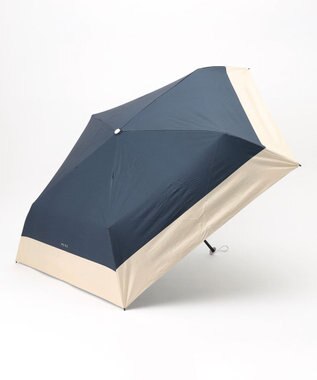 ANY SIS 【晴雨兼用/UVカット・遮光】バイカラーライト 折りたたみ傘 ネイビー