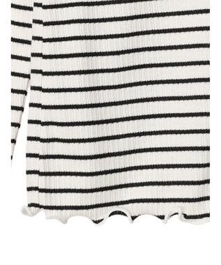 earth music&ecology チェーンリブハイネックプルオーバー Border