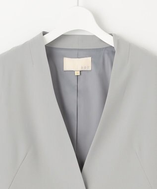 自由区 【XSサイズ～/洗える】ダブルフェイススーティング ノーカラージャケット セージ