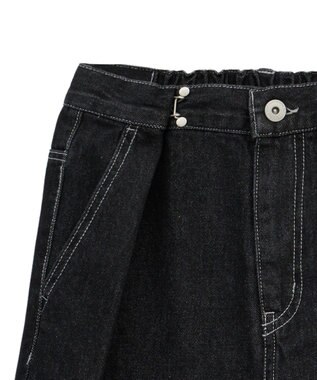 earth music&ecology タックホックデニムパンツ Black