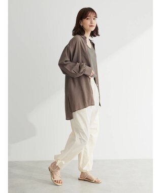 Green Parks レギュラー前後差シアーシャツ Brown