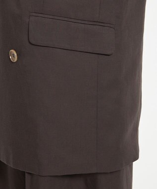 uncrave テンセルライトリネン ビッグジャケット ブラウングレー