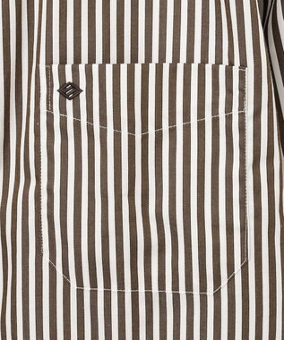 JOSEPH ABBOUD オーガニックコットンロンドンストライプ シャツ ブラウン系1