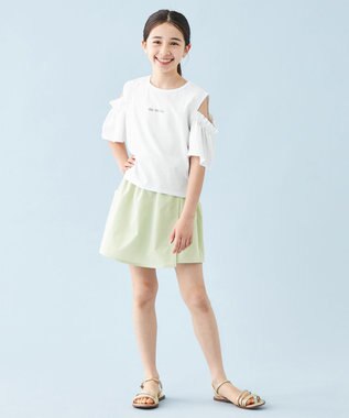 UNFILO 【110-150cm】FINE MOVE ラップキュロット ライトグリーン