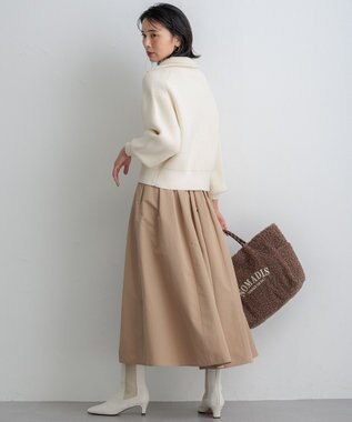 23区 S 【洗える】コットンリリー ニットブルゾン アイボリー系