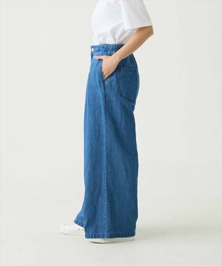caqu FS linen relax pants コットンリネンリラックスワイドデニム 3years