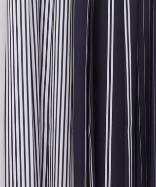 GRACE CONTINENTAL ストライププリントワンピース ネイビー