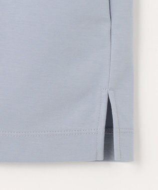 J.PRESS LADIES S 【洗える・抗菌防臭・接触冷感・吸水速乾】ドライポンチ モックネック カットソー サックス系