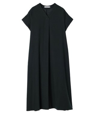 AMERICAN HOLIC 接触冷感Ｖネックリネンブレンドワンピース Black