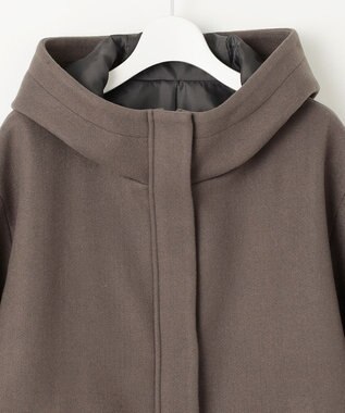Feroux 【古畑星夏さん着用】パフスリーブフード アウター ダークブラウン系