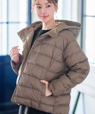 Tiaclasse リバーシブルダウンジャケット モカ