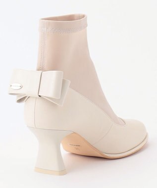 TOCCA BACK RIBBON SHORTBOOTS ショートブーツ アイボリー系