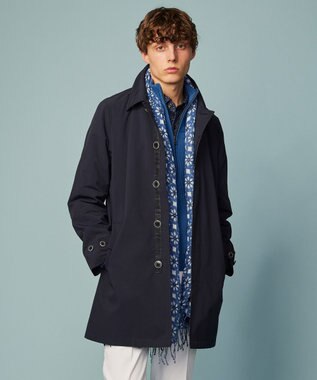 JOSEPH ABBOUD 【キングサイズ・洗える】コットンバルキーニットブルゾン ブルー系