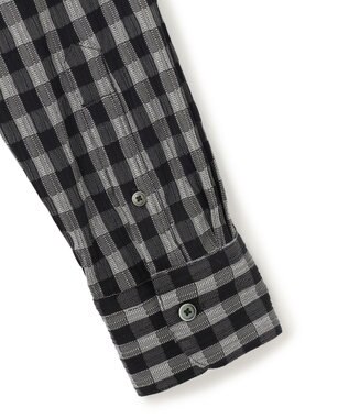 JOSEPH HOMME 新柄【オリジナル素材】ギンガムシャンブレーストレッチ　レギュラーカラーシャツ グレー系