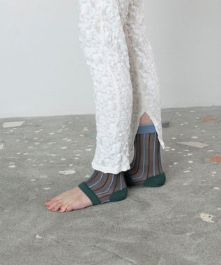 TRICOTE ストライプ柄シアートレンカ 28WINE