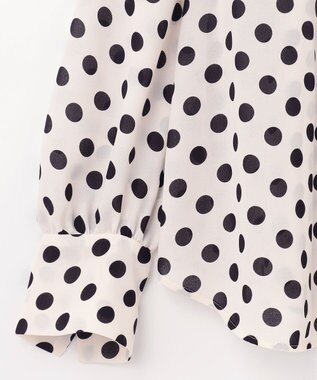 GRACE CONTINENTAL ドットプリントボウタイブラウス キナリ