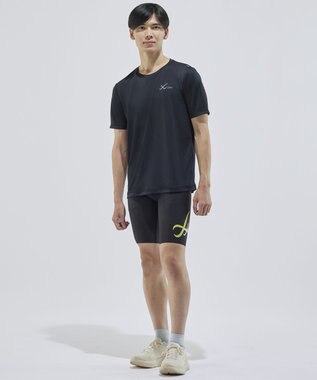 CW-X 【MEN】 CW-X 股関節サポート タイツ 【大谷翔平愛用モデル・撮影着用品番】 下半身の軸がブレにくい 骨盤サポート 球技 陸上 ハーフ ひざ上丈 5分丈 メンズ HOO505 /ワコール ブラックスペシャル