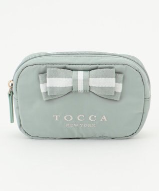 TOCCA 【WEB限定】BICOLOR RIBBON POUCH ポーチ ブルー系