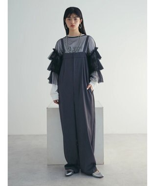 Green Parks armonia. ハイライズドサロペットパンツ Charcoal Gray