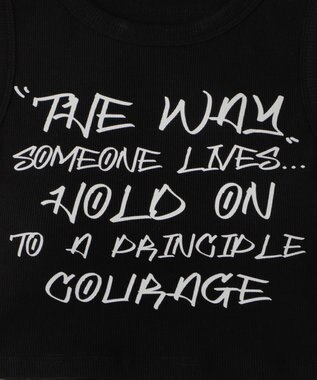 WEGO 【カップ付き】ハンドライティングプリントカップインタンク ブラック