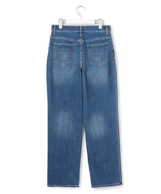 ICB ライトストレッチデニム ストレートパンツ ブルーデニム