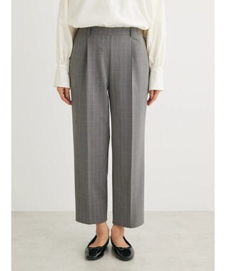 Green Parks きれいシルエットチェックパンツ Glen Check