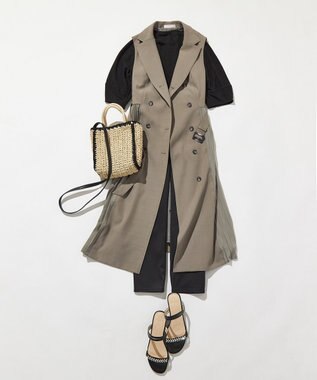 ANY SIS バイカラーミニカゴショルダー バッグ ナチュラル×ブラック