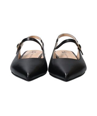 INTER-CHAUSSURES 【FABIO RUSCONI】ポインテッドワンストラップバックバンド ブラック