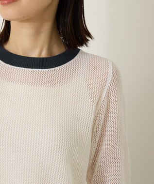 AMERICAN HOLIC メッシュニットリンガーＴシャツ Ivory