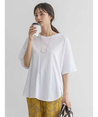 AMERICAN HOLIC 抗菌防臭ラウンドテールカットプルオーバー Off White