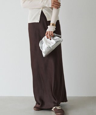 russet レザー巾着ミニショルダーバッグ(CE-1637) Silver