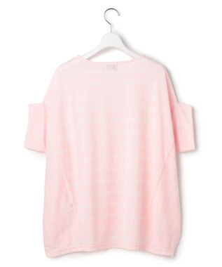 J.PRESS YORK STREET 【WOMEN】バンザイスリーブ ボーダーTシャツ ピンク系1