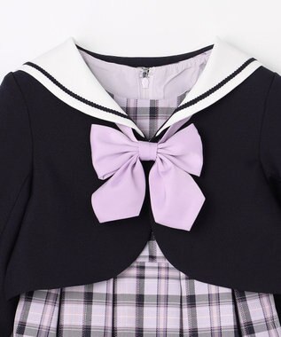 ANY KIDS 【2点セット】セーラージャケット+チェックワンピース ネイビー