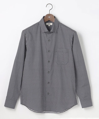 JOSEPH ABBOUD 【オーガニックコットン使用・JAPANファブリック】ジオメトリックプリントシャツ