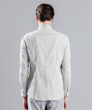 JOSEPH HOMME トリックジャガード　ウイングカラーシャツ アイボリー系