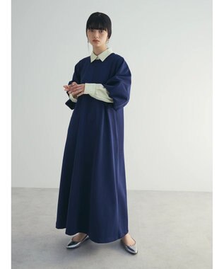 Green Parks armonia. 袖ボリュームポンチワンピース Navy