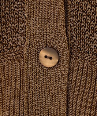 ICB 【洗える】 コイルメッシュ カーディガン キャメル系