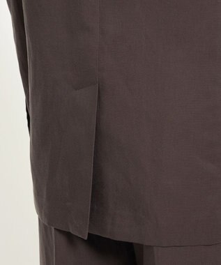 uncrave テンセルライトリネン ビッグジャケット ブラウングレー