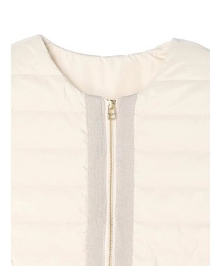 CRAFT STANDARD BOUTIQUE 中綿×ニット切替ジャケット Ivory