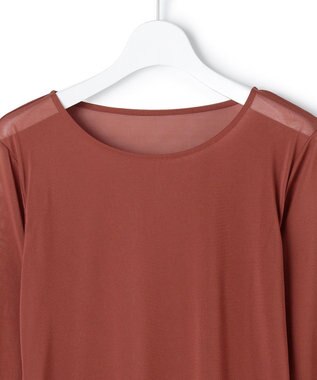 ICB 【洗える】 ハイツイストシアー カットソー マホガニー系