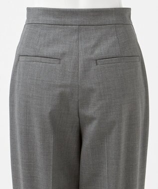 23区 【エステータ】ウールトロドライストレッチ タックテーパード パンツ グレー