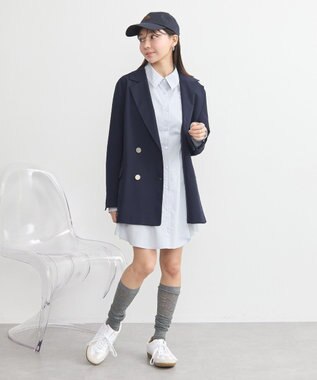 earth music&ecology ウエストタックシャツミニワンピース Sax